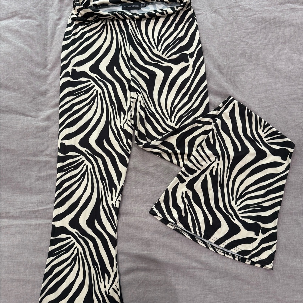 PrettyLittleThing Zebra Print Trousers